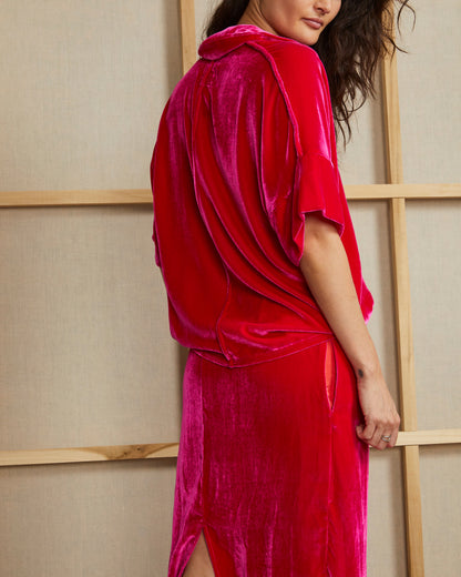 Glenn Skirt - Fuchsia - Velvet
