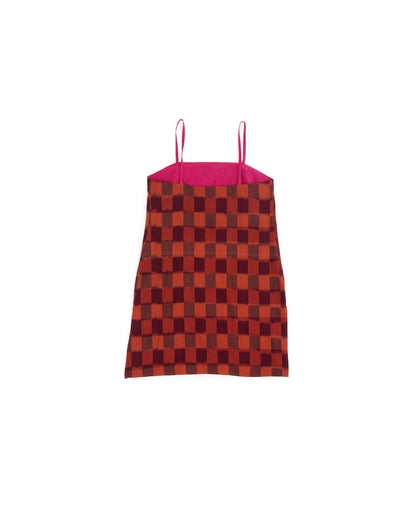 Neri Slip - Cerise - Ikat Check