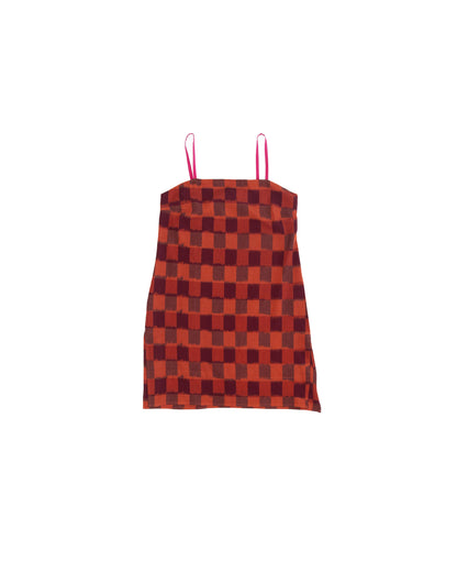 Neri Slip - Cerise - Ikat Check
