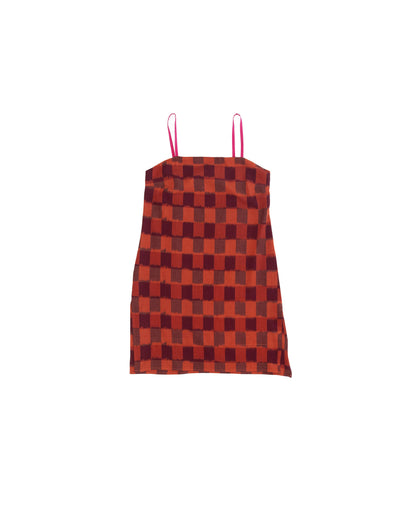 Neri Slip - Cerise - Ikat Check