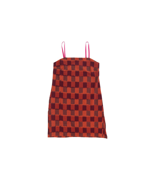 Neri Slip - Cerise - Ikat Check