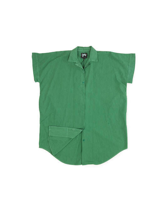 Nou Dress - Pencil Stripe - Grass