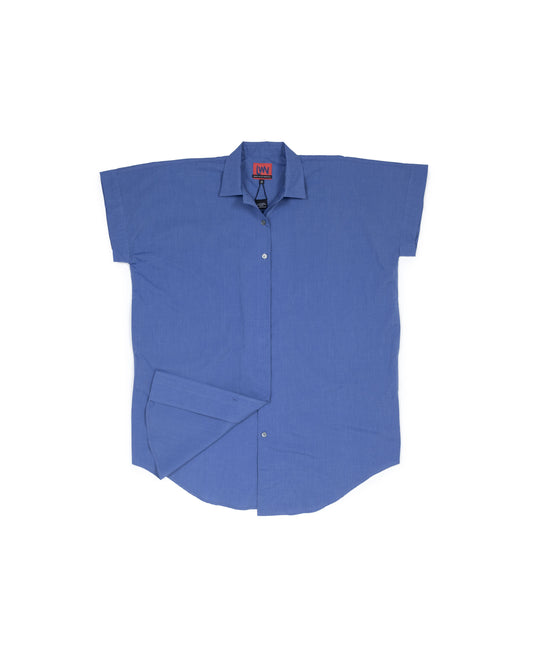 Nou Dress - Royal - Yarn Dyed Poplin