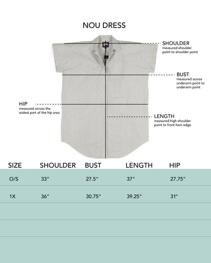 Nou Dress - Natural - Pencil Stripe