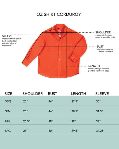 Oz Shirt - Electric - Cotton Corduroy