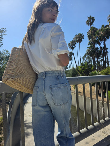 Paz Pant - 90s Stonewash - Rigid Denim