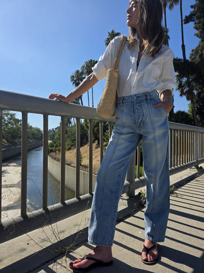 Paz Pant - 90s Stonewash - Rigid Denim