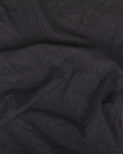 Pinch Shift - Black -Floral Textured Cotton