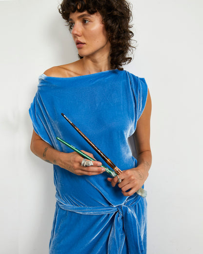 Pinch Gown - Water - Velvet