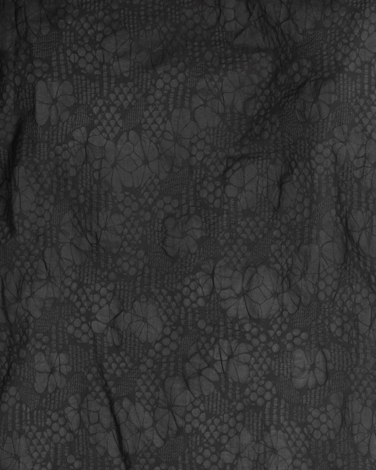 Pinch Shift - Black -Floral Textured Cotton