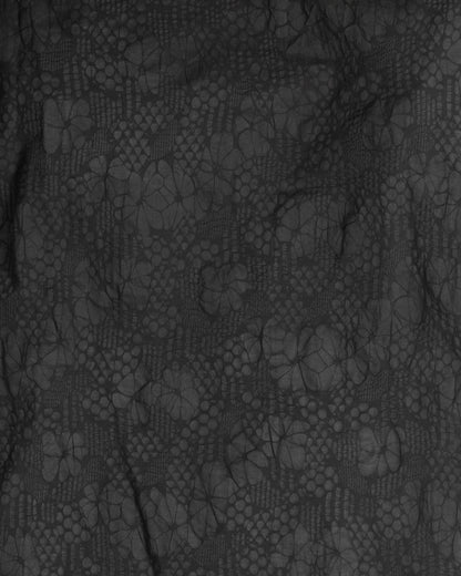 Pinch Shift - Black -Floral Textured Cotton