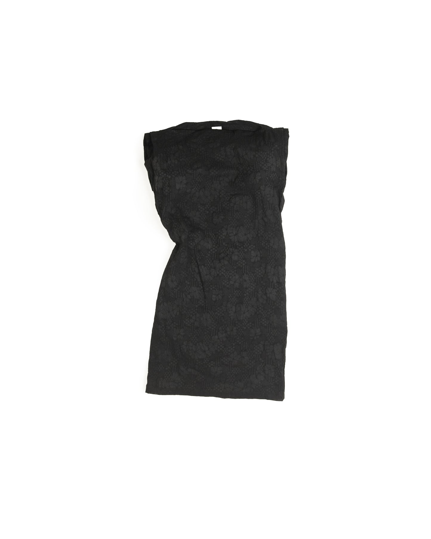 Pinch Shift - Black -Floral Textured Cotton