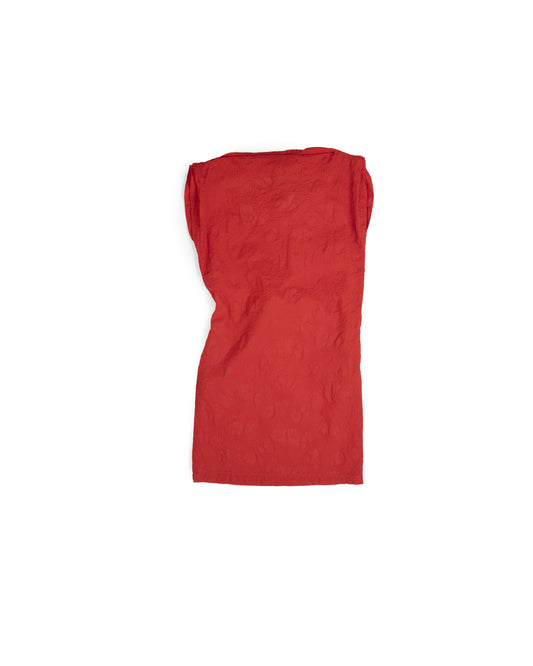 Pinch Shift - Chili - Floral Textured Cotton