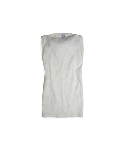 Pinch Shift - White - Floral Textured Cotton