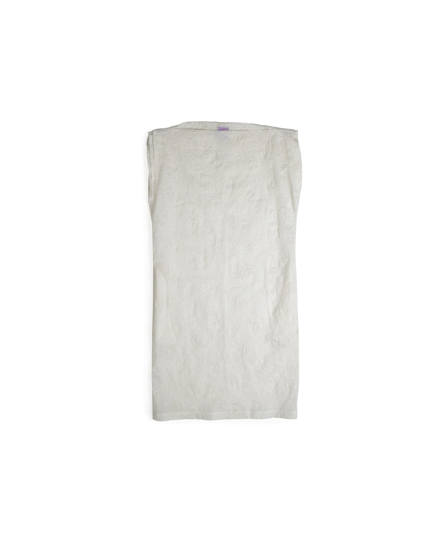 Pinch Shift - White - Floral Textured Cotton