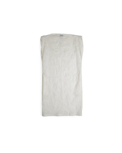 Pinch Shift - White - Floral Textured Cotton