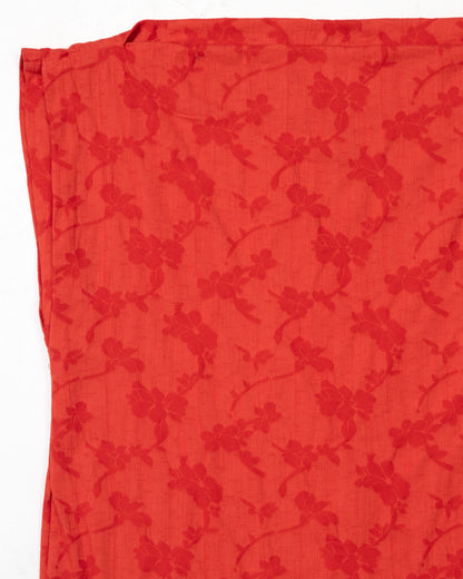 Pinch Top - Flame - Floral Jacquard