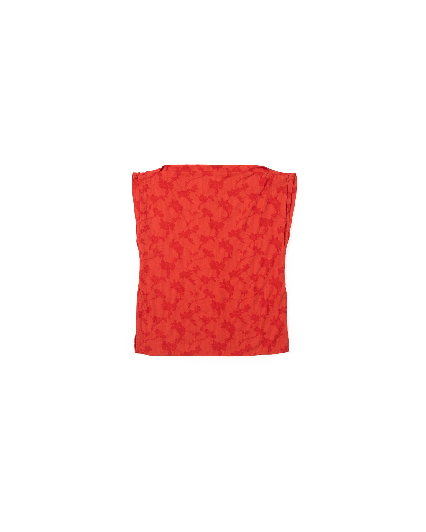 Pinch Top - Flame - Floral Jacquard