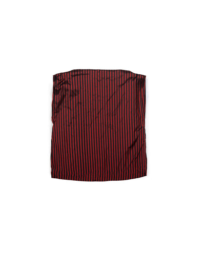 Pinch Top  - Scarlet Stripe - Silk  Shantung
