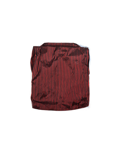 Pinch Top  - Scarlet Stripe - Silk  Shantung