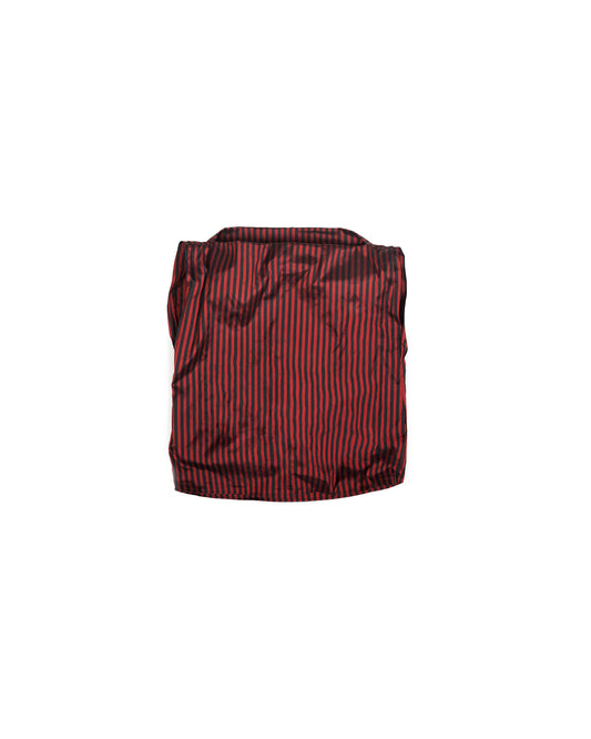 Pinch Top  - Scarlet Stripe - Silk  Shantung