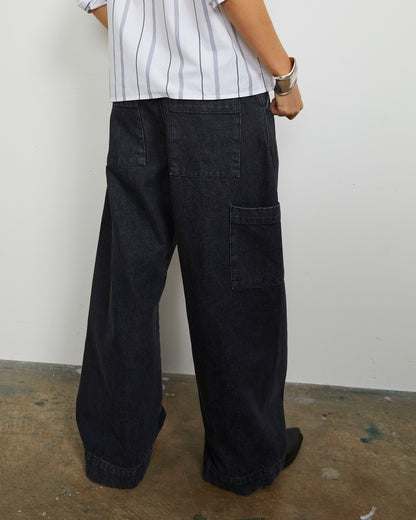 Pine Pant - Stonewash - Black Denim