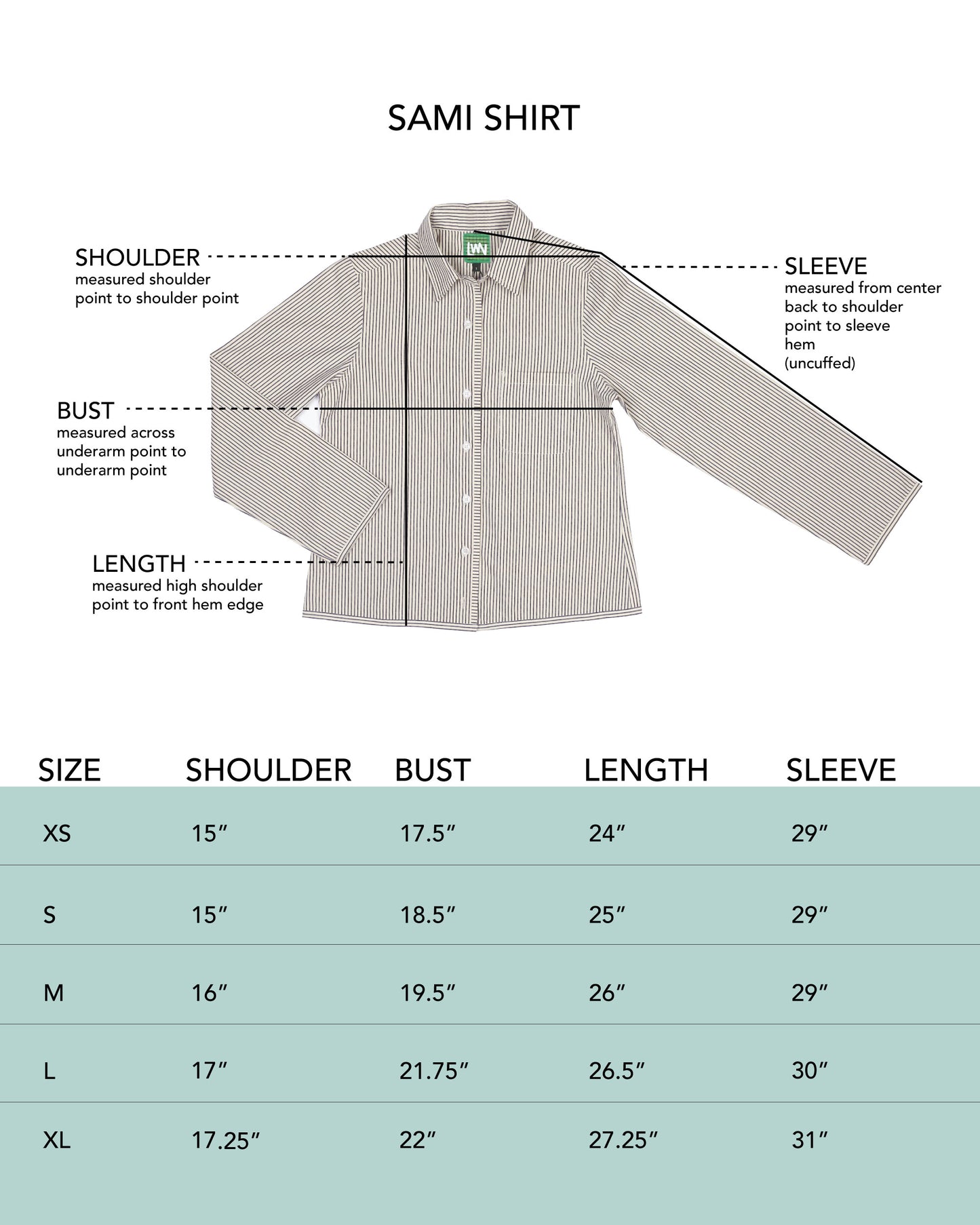 Sami Shirt - Natural - Pencil Stripe