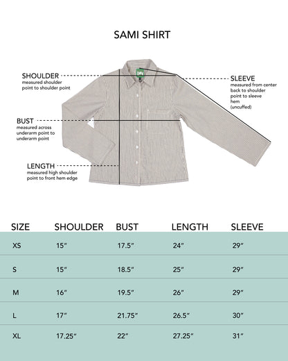 Sami Shirt - Natural - Pencil Stripe