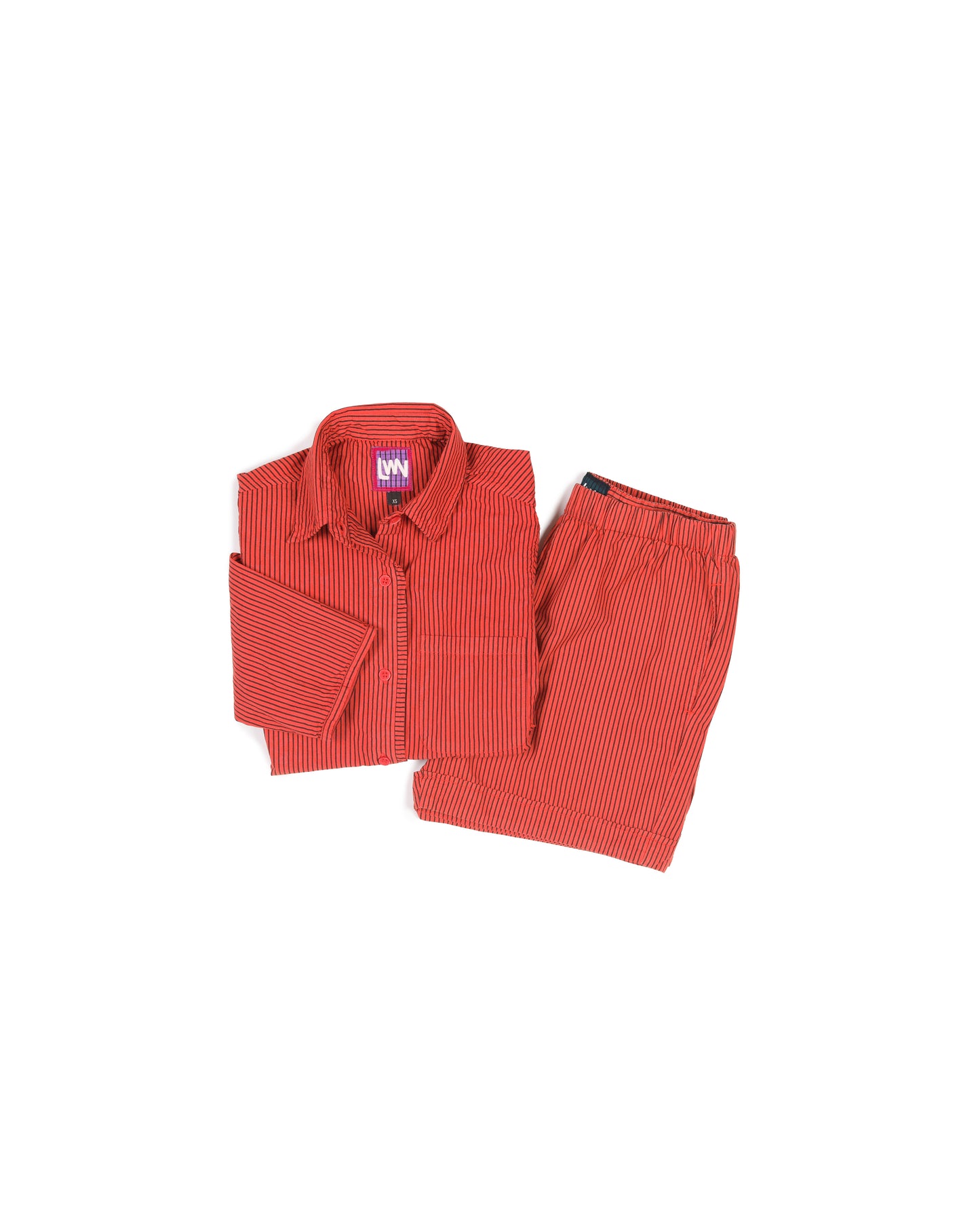 Sami + Hawthorn Set - Tomato - Pencil Stripe