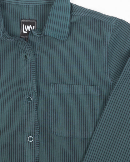 Sami Shirt - Dark Teal - Pencil Stripe