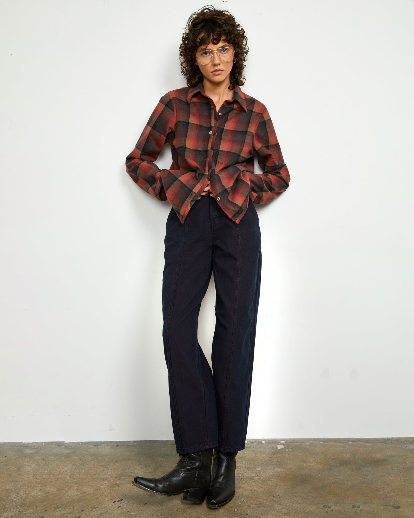 Paz Pant - Mulberry - Indigo Denim