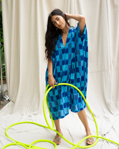 Sello Caftan - Parrot - Handloom Ikat