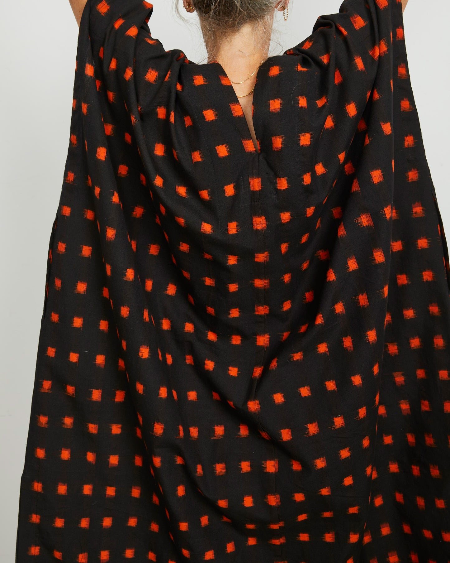 Sello Caftan - Flame Pixel - Handloom Ikat