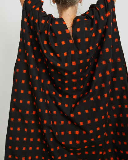 Sello Caftan - Flame Pixel - Handloom Ikat