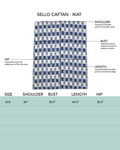 Sello Caftan - Parrot - Handloom Ikat