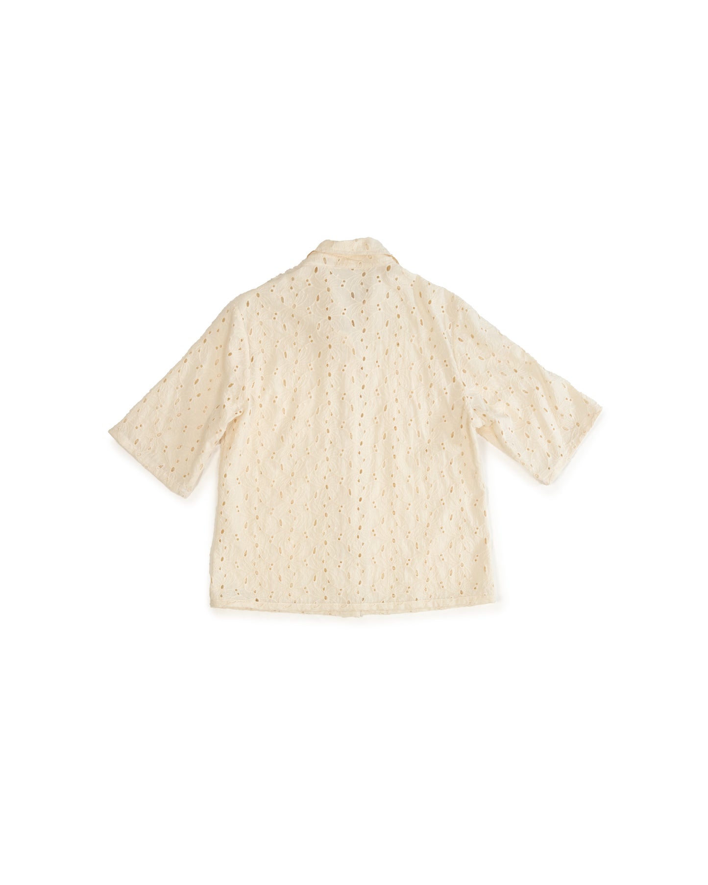 Sisal Shirt - Ecru - Flower Broidery