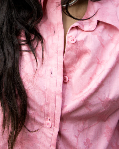 Sisal Shirt - Peony - Floral Jacquard