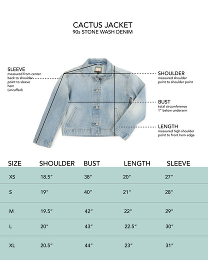 Cactus Jacket - 90s Stonewash - Rigid Denim