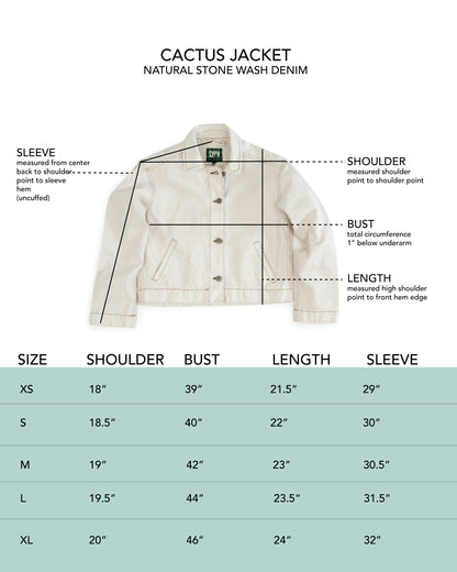 Cactus Jacket - Natural Stonewash - Rigid Denim