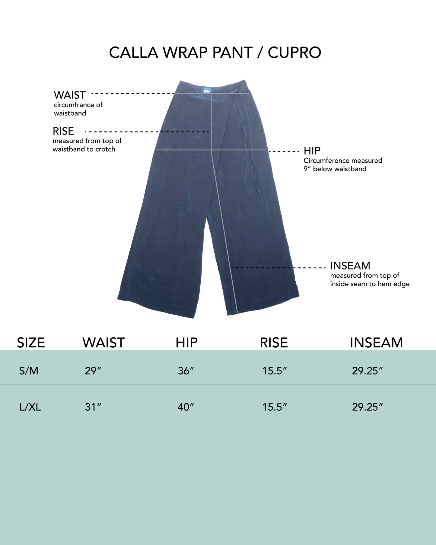 Calla Wrap Pant - Abyss - Cupro