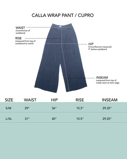 Calla Wrap Pant - Abyss - Cupro