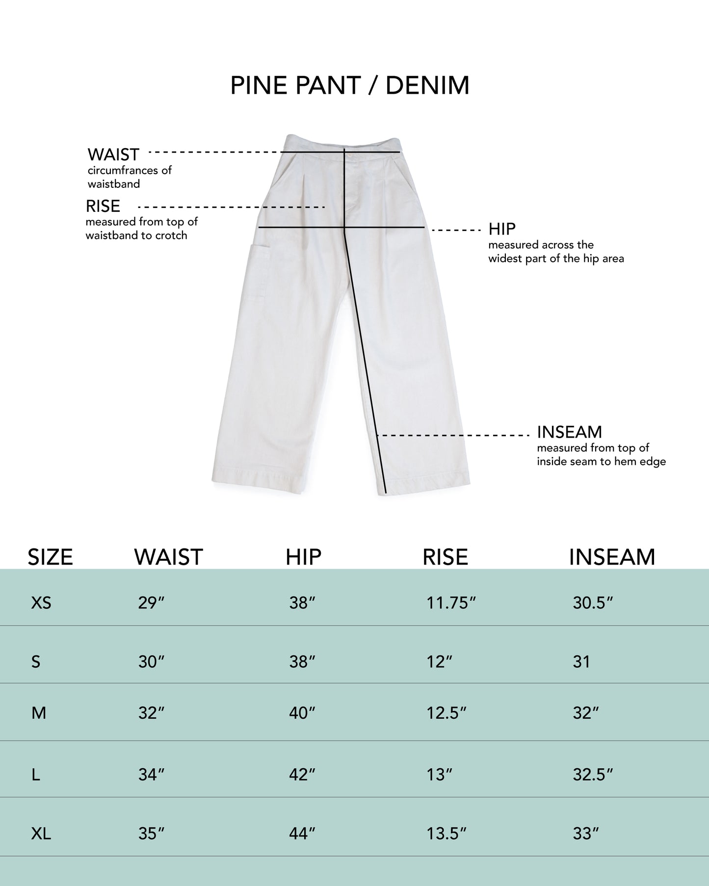 Pine Pant - Stonewash - Black Denim