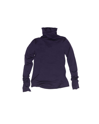 Sula Top - Aubergine - Lustre Wool Jersey