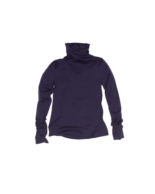 Sula Top - Aubergine - Lustre Wool Jersey