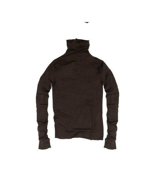 Sula Top - Espresso - Lustre Wool Jersey