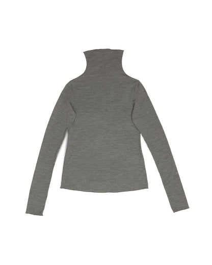 Sula Top - Grey Melange - Lustre Wool Jersey