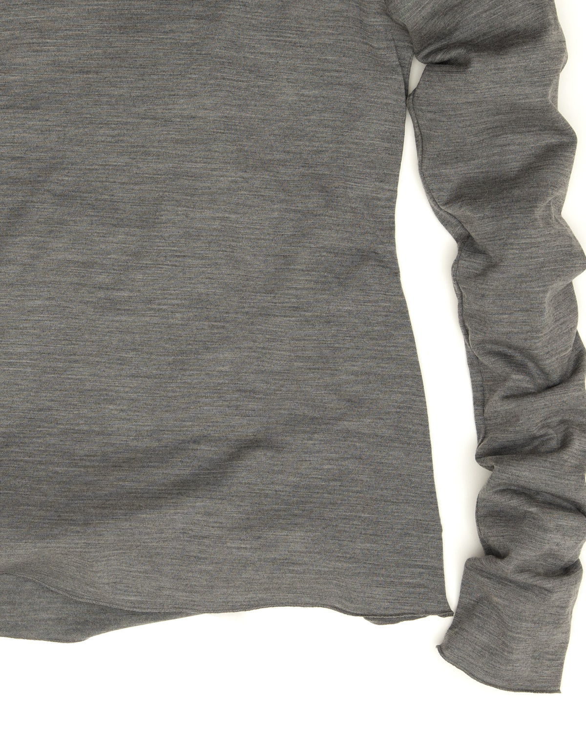 Sula Top - Grey Melange - Lustre Wool Jersey
