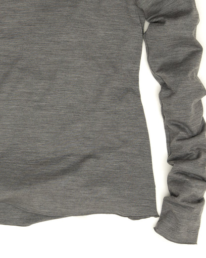 Sula Top - Grey Melange - Lustre Wool Jersey