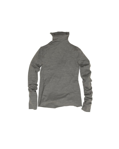 Sula Top - Grey Melange - Lustre Wool Jersey