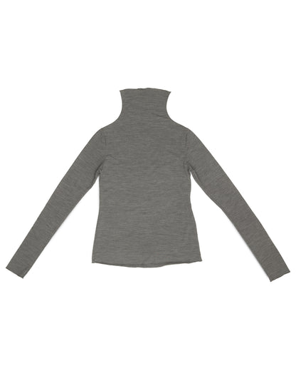 Sula Top - Grey Melange - Lustre Wool Jersey